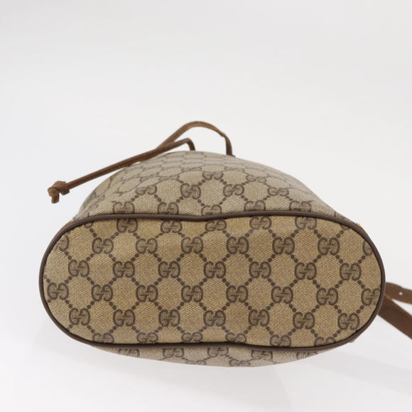 GUCCI GG Supreme Web Sherry Line Bag PVC Red Beige 41 02 034 Auth 156025