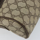 GUCCI GG Supreme Web Sherry Line Shoulder Bag PVC Beige Gold Auth 156026-14