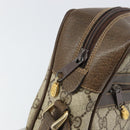 GUCCI GG Supreme Web Sherry Line Shoulder Bag PVC Beige Gold Auth 156026-10