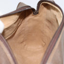 GUCCI GG Supreme Web Sherry Line Shoulder Bag PVC Beige Gold Auth 156026-19