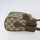 GUCCI GG Supreme Web Sherry Line Shoulder Bag PVC Beige Gold Auth 156026-3