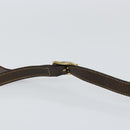 GUCCI GG Supreme Web Sherry Line Shoulder Bag PVC Beige Gold Auth 156026-8