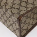 GUCCI GG Supreme Web Sherry Line Hand Bag PVC Beige Gold 010 378 Auth 156033-16