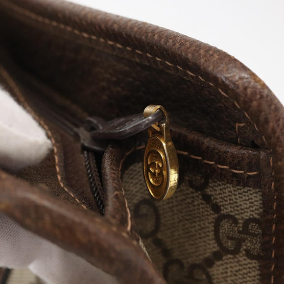 GUCCI GG Supreme Web Sherry Line Hand Bag PVC Beige Gold 010 378 Auth 156033