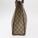 GUCCI GG Supreme Web Sherry Line Hand Bag PVC Beige Gold 010 378 Auth 156033-4