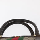 GUCCI GG Supreme Web Sherry Line Hand Bag PVC Beige Gold 010 378 Auth 156033-8