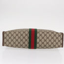 GUCCI GG Supreme Web Sherry Line Hand Bag PVC Beige Gold 010 378 Auth 156033-5