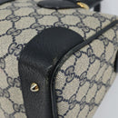 GUCCI GG Supreme Sherry Line Boston Bag PVC Navy Gold 002 39 0069 Auth 156034-10