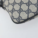 GUCCI GG Supreme Sherry Line Shoulder Bag PVC Red Navy Auth 156035-14