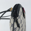 GUCCI GG Supreme Sherry Line Shoulder Bag PVC Red Navy Auth 156035-18