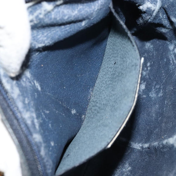 GUCCI GG Supreme Sherry Line Shoulder Bag PVC Red Navy Auth 156035