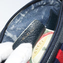 GUCCI GG Supreme Sherry Line Shoulder Bag PVC Red Navy Auth 156035-12