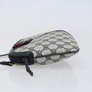 GUCCI GG Supreme Sherry Line Shoulder Bag PVC Red Navy Auth 156035-4