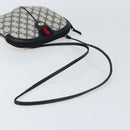 GUCCI GG Supreme Sherry Line Shoulder Bag PVC Red Navy Auth 156035-7