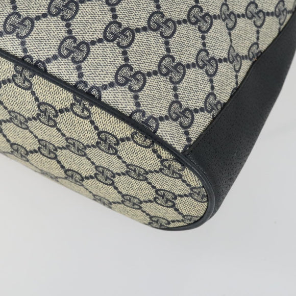 GUCCI GG Supreme Sherry Line Shoulder Bag PVC Red Navy 14 02 034 Auth 156036