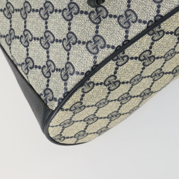 GUCCI GG Supreme Sherry Line Shoulder Bag PVC Red Navy 14 02 034 Auth 156036