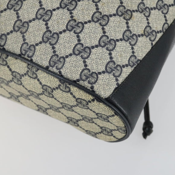 GUCCI GG Supreme Sherry Line Shoulder Bag PVC Red Navy 14 02 034 Auth 156036