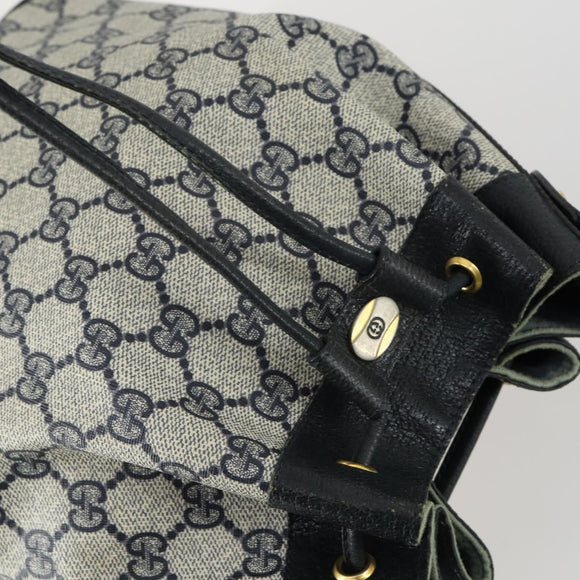 GUCCI GG Supreme Sherry Line Shoulder Bag PVC Red Navy 14 02 034 Auth 156036