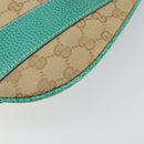 GUCCI GG Canvas Shoulder Bag Beige Silver 134357 Auth 156040-9