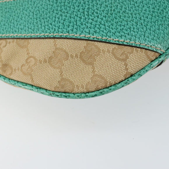 GUCCI GG Canvas Shoulder Bag Beige Silver 134357 Auth 156040