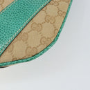 GUCCI GG Canvas Shoulder Bag Beige Silver 134357 Auth 156040-15