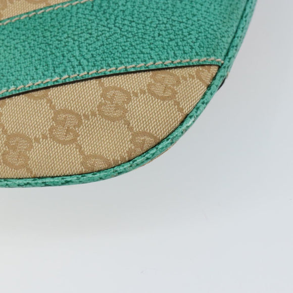 GUCCI GG Canvas Shoulder Bag Beige Silver 134357 Auth 156040