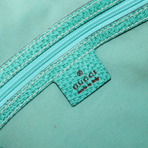 GUCCI GG Canvas Shoulder Bag Beige Silver 134357 Auth 156040