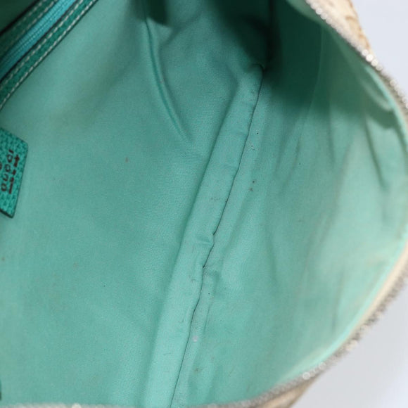 GUCCI GG Canvas Shoulder Bag Beige Silver 134357 Auth 156040