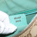 GUCCI GG Canvas Shoulder Bag Beige Silver 134357 Auth 156040-12