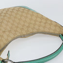 GUCCI GG Canvas Shoulder Bag Beige Silver 134357 Auth 156040-6