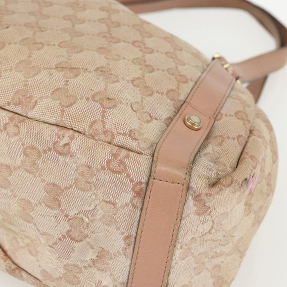 GUCCI GG Crystal Abbey Tote Bag Pink Gold 130736 Auth 156043