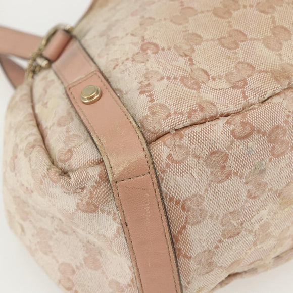 GUCCI GG Crystal Abbey Tote Bag Pink Gold 130736 Auth 156043