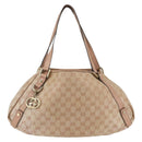GUCCI GG Crystal Abbey Tote Bag Pink Gold 130736 Auth 156043-13