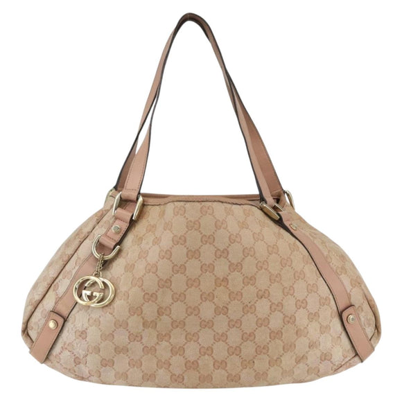 GUCCI GG Crystal Abbey Tote Bag Pink Gold 130736 Auth 156043