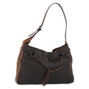 GUCCI Horsebit GG Canvas Shoulder Bag Black 101975 Auth 156044-1