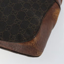 GUCCI Horsebit GG Canvas Shoulder Bag Black 101975 Auth 156044-10