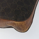 GUCCI Horsebit GG Canvas Shoulder Bag Black 101975 Auth 156044-11