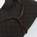 GUCCI Horsebit GG Canvas Shoulder Bag Black 101975 Auth 156044-14