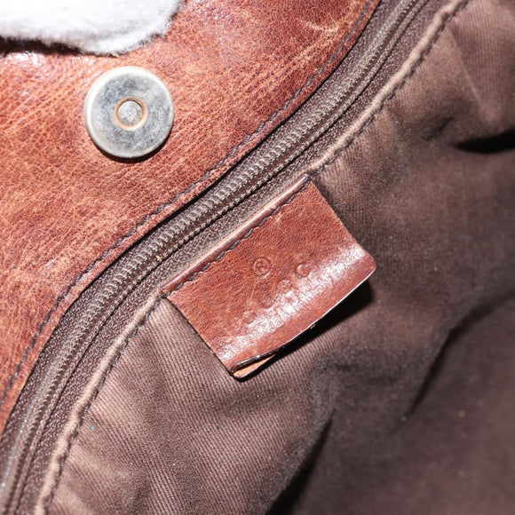 GUCCI Horsebit GG Canvas Shoulder Bag Black 101975 Auth 156044