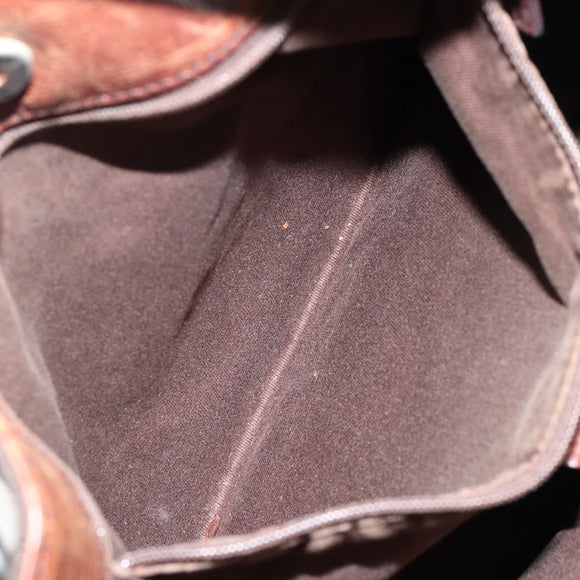 GUCCI Horsebit GG Canvas Shoulder Bag Black 101975 Auth 156044