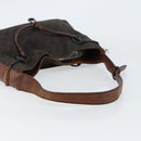 GUCCI Horsebit GG Canvas Shoulder Bag Black 101975 Auth 156044-7