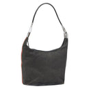 GUCCI Web Sherry Line Shoulder Bag Canvas Black Red Green 01234 Auth 156045-1