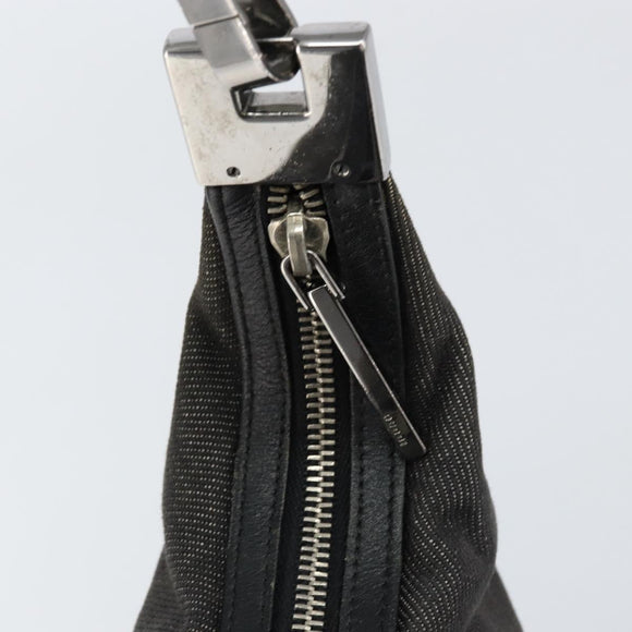 GUCCI Web Sherry Line Shoulder Bag Canvas Black Red Green 01234 Auth 156045