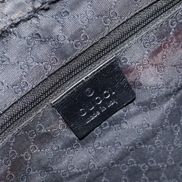 GUCCI Web Sherry Line Shoulder Bag Canvas Black Red Green 01234 Auth 156045