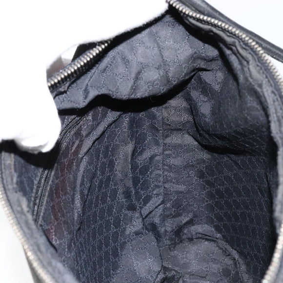 GUCCI Web Sherry Line Shoulder Bag Canvas Black Red Green 01234 Auth 156045