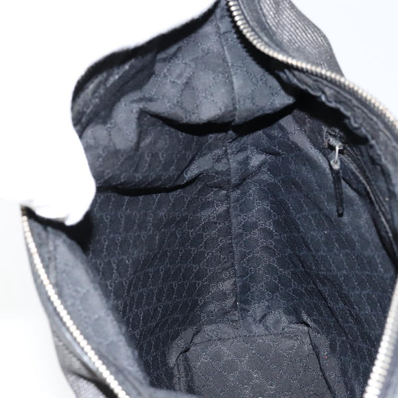 GUCCI Web Sherry Line Shoulder Bag Canvas Black Red Green 01234 Auth 156045