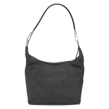 GUCCI Web Sherry Line Shoulder Bag Canvas Black Red Green 01234 Auth 156045 - 0