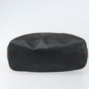 GUCCI Web Sherry Line Shoulder Bag Canvas Black Red Green 01234 Auth 156045-5