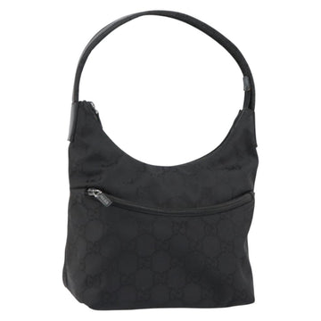 GUCCI GG Canvas Shoulder Bag Black 001 3386 Auth 156046