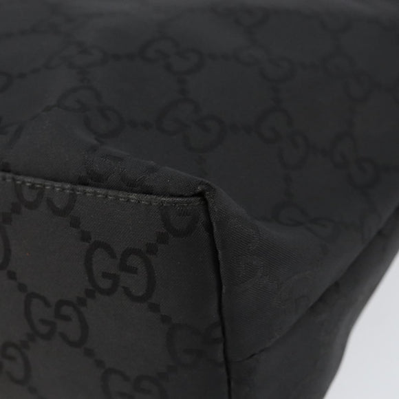 GUCCI GG Canvas Shoulder Bag Black 001 3386 Auth 156046